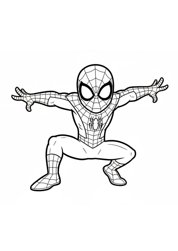 homem aranha para colorir. 